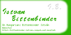 istvan bittenbinder business card
